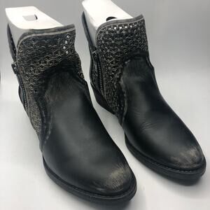 Corral Womens Distressed Cutout Shortie Zipper Boots Size US 11